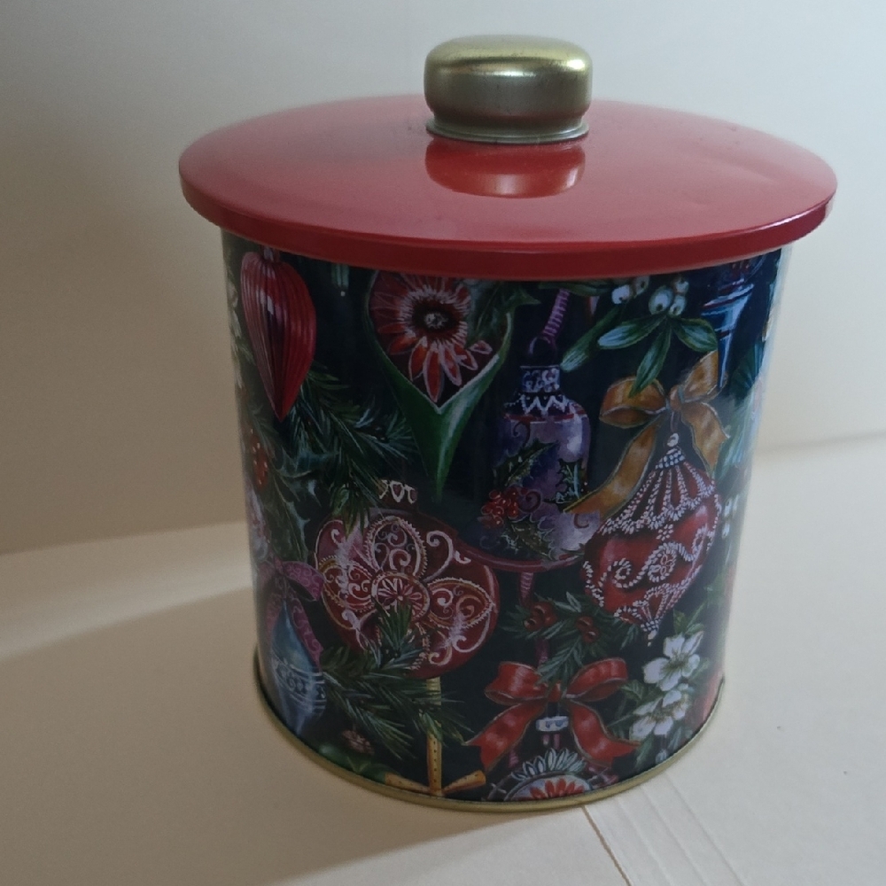 Festive Holiday Tin with Lid